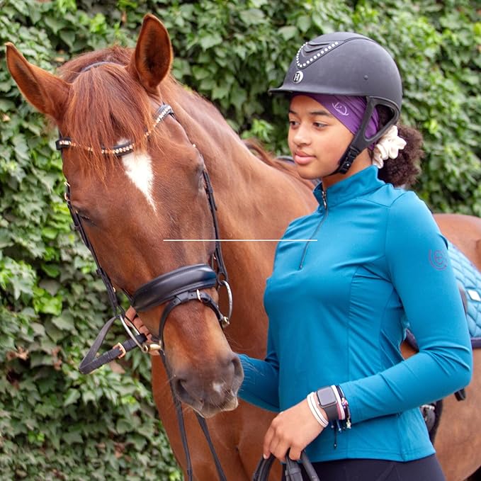 Equestrian Headbands Designed to Wick Moisture and Protect Hair Under Helmets, for Horseback Riding, Biking, and Securing Ear Buds
