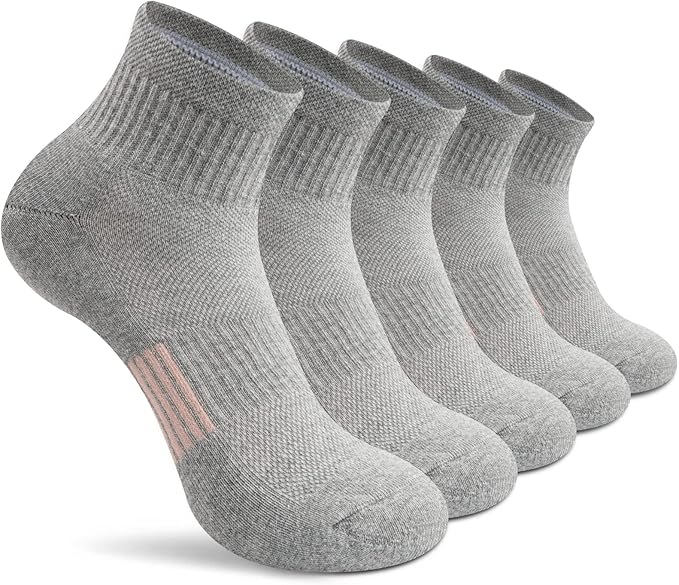 Gonii Ankle Socks Womens Athletic Thick Cushioned Running Hiking Low Cut 5-Pairs