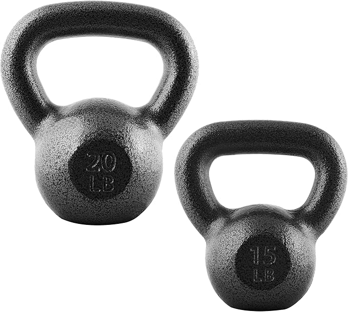 CAP Barbell Black Cast Iron Kettlebell Single or Set | 10-80 Lbs