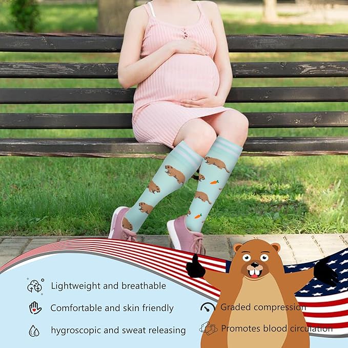 fenglaoda Compression Socks for Women Men Support Circulation 6 Pairs Socks For Nurse, Travel, Flight