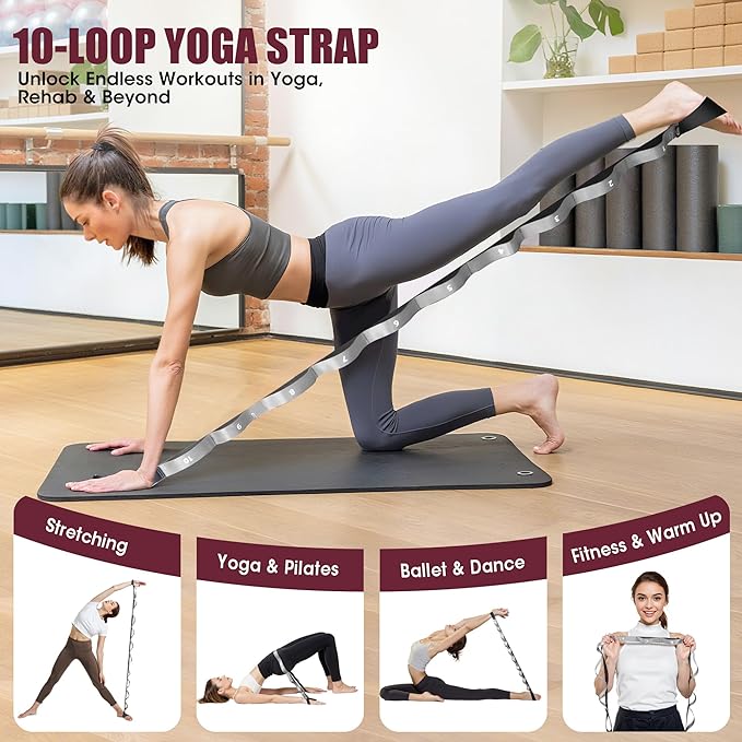 Pilates Ring Set - 14" Magic Circle with Yoga Ball & Resistance Bands – Home Workout Equipment for Women, Toning & Core Sculpting Essentials Kit