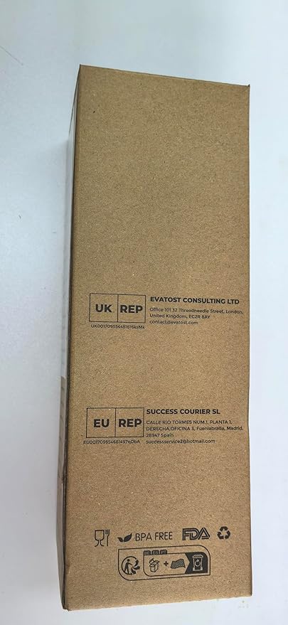 Slim Insulated Water Bottles for Travel 18oz with Clip, Double Wall Vacuum Stainless Steel Water Bottle Keeps Drinks Cold 24 Hrs/Hot 12 Hrs, 100% Leakproof, BPA Free(Purple)