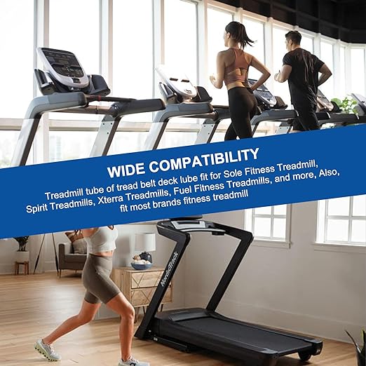 Fitness Treadmill Lubricant for Sole Spirit Treadmill Lube, Silicone Oil Fit Most Brands Treadmill with Cleaning Cloth and Brush (White) ﻿