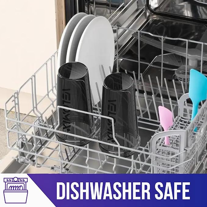 -4 PACK- 28 oz Protein Shaker Bottle for Protein Mixes - 4x Wire Whisk | Leak Proof Shaker Cups for Protein Shakes | Protein Shaker Bottle Pack | Protein Shake Cup(All in Black)