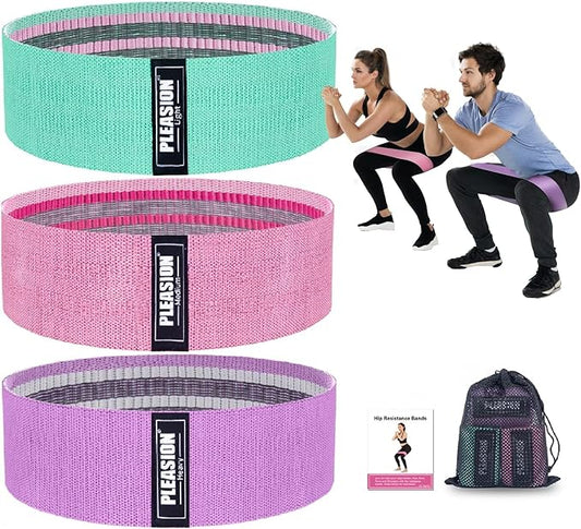Fabric Resistance Bands for Working Out, 5 Levels Booty Bands for Women Men, Cloth Workout Bands Resistance Loop Exercise Bands for Legs Butt at Home Fitness, Yoga, Pilates