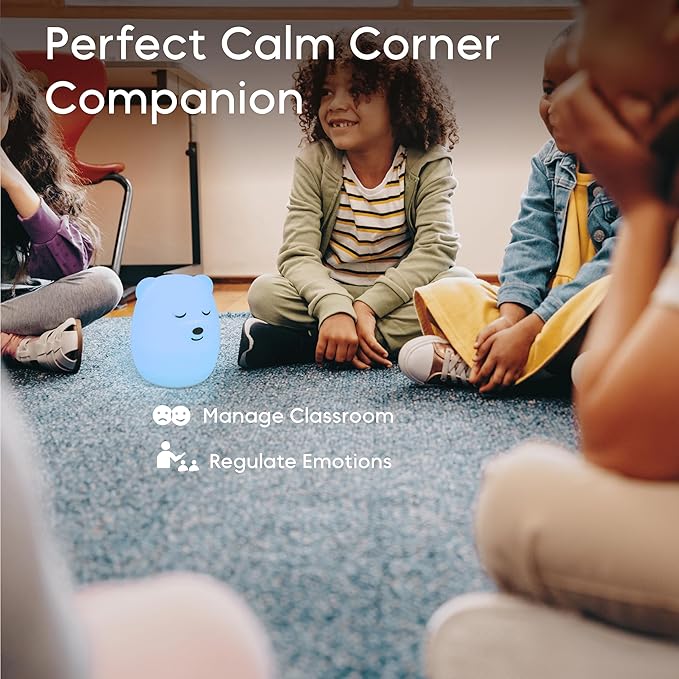 Breathing Pal 'Ted'- Mindfulness Breathing Light, Guided Visual Meditation Breathing Light, Anxiety Relief Items for Calm Down Corner/Meditation/Sleep for Adult&Kid