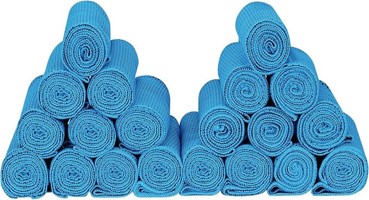 Cooling Towel 20 Pack (40"x12") Ice Towels, 160GSM Soft Breathable, Super Absorbent, Quick Cold Towel, for Bowling, Yoga, Travel, Camping, Golf, Football, Hiking, Outdoor Work