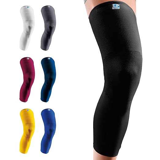 LP SUPPORT 667 Compression Sleeve Leg Full Length for Sports, Cycling, Running, Basketball, for Men Women (Black, S, 1pcs)
