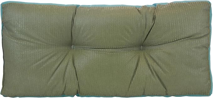 Klear Vu The Gripper Omega Non-Slip Tufted Bench Cushion for Indoor Furniture, Entryway Storage, Bay Window, Corner Nook or Piano Seat, 30 Inches, 08 Teal