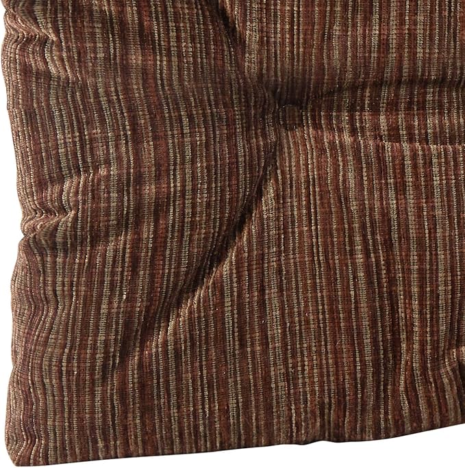 Klear Vu The Gripper Omega Non-Slip Tufted Bench Cushion for Indoor Furniture, Entryway Storage, Bay Window, Corner Nook or Piano Seat, 27 Inches, 14 Brown