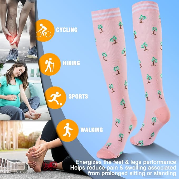 bropite Compression Socks for Women & Men Circulation-Support Knee High Socks 20-30 mmhg-Best for Running,Medical,Nurse,Travel