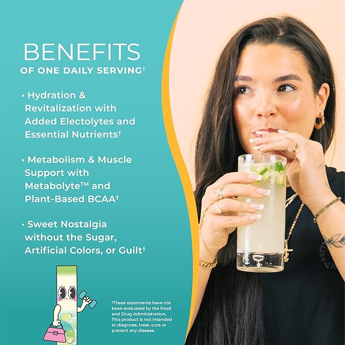 One Sol Hydration - Cucumber Lime - 24x On The Go Stick Packs - Electrolyte Powder Drink Mix - Energy Boost & Burn - Third Party Tested