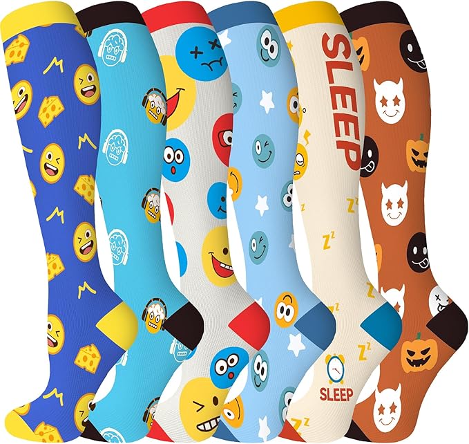 bropite Halloween Compression Socks for Women & Men Circulation-Support Knee High Socks 20-30 mmhg-Best for Running,Medical,Nurse