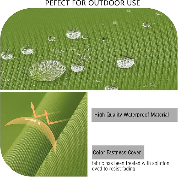 idee-home Outdoor Bench Cushion Waterproof, Bench Cushions for Outdoor Furniture, Patio Porch Swing Replacement Seat Pad with Ties for Garden Backyard, 59 x 18 Inch Green