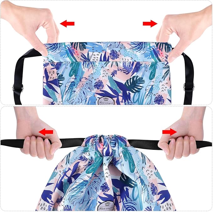HUA ANGEL Drawstring Backpack Bag, Sport Gym Sackpack Lightweight Small Gym Bag for Men Women Pull String Sport Beach Bag