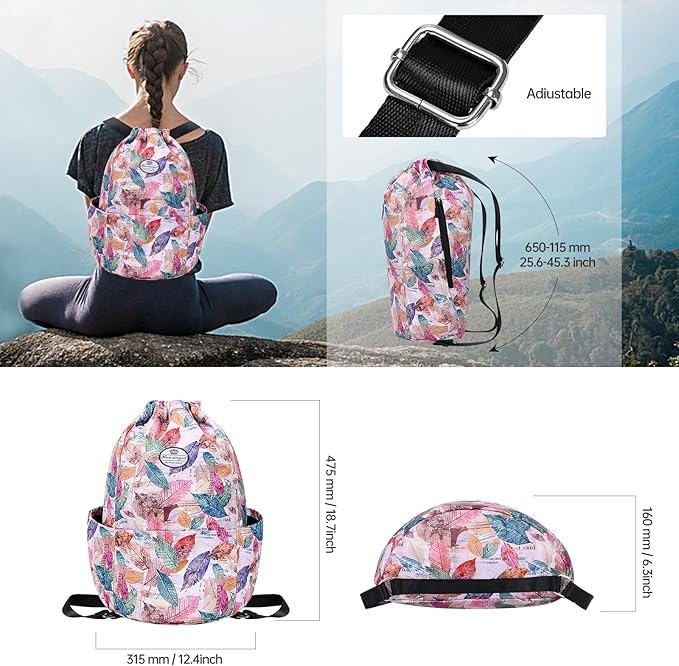 HUA ANGEL Drawstring Backpack Bag, Sport Gym Sackpack Lightweight Small Gym Bag for Men Women Pull String Sport Beach Bag
