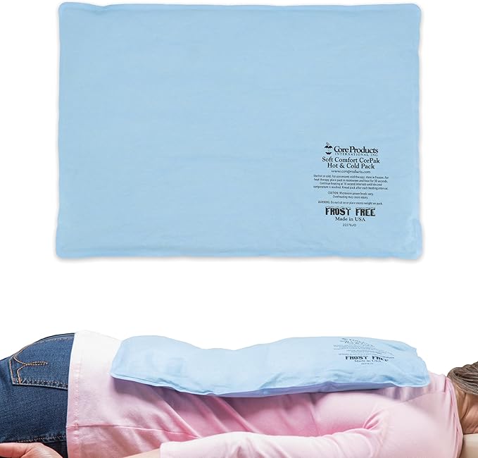 Core Products Soft Comfort CorPak – Reusable Hot & Cold Therapy Pack, Ice Pack for Injuries, No-Frost Compress for Muscle, Back & Joint Pain Relief – 12.5" x 18.5", Made in USA