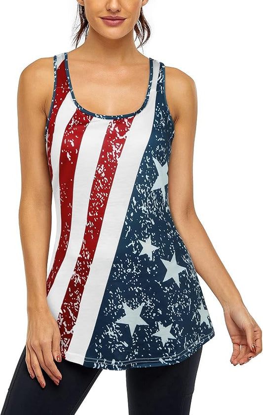 Cestyle Womens Tank Tops with Built in Bras Racerback Yoga Workout Sports Activewear