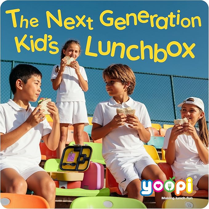 YOOPI Bento Box for Kids, Leak-Proof, BPA-Free School Bento Lunch Box Containers with Compartments. Online Healthy Meal Planning, Durable, Easy-Clean, Eco-Friendly Lunchbox for Boys & Girls (Fuchsia)