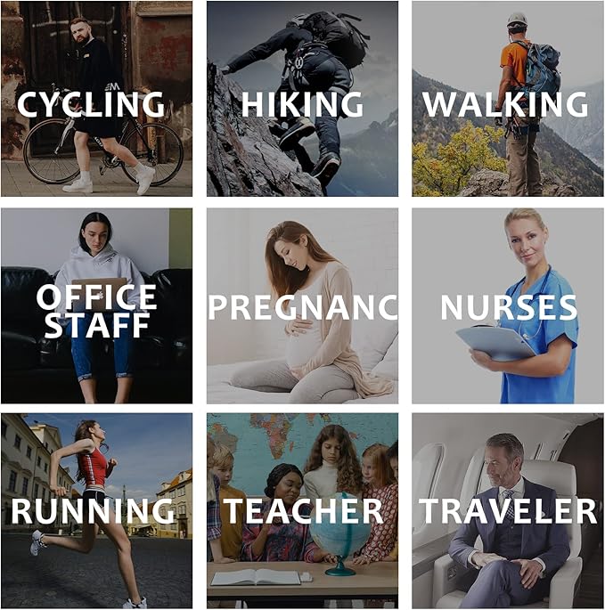 fenglaoda Compression Socks for Women Men Knee High 3 Pairs Support for Nurses, Travel, Circulation, Athletic, Pregnancy