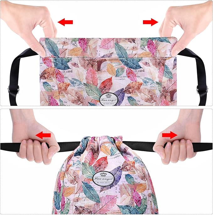 HUA ANGEL Drawstring Backpack Bag, Sport Gym Sackpack Lightweight Small Gym Bag for Men Women Pull String Sport Beach Bag