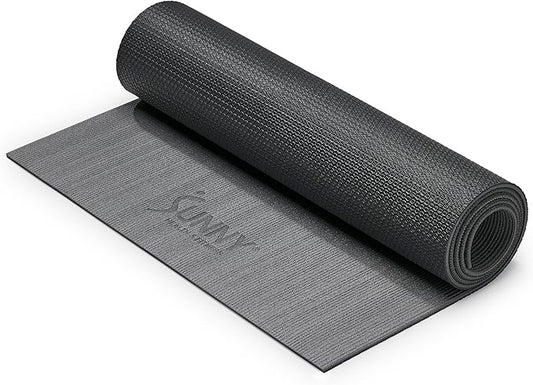 Sunny Health & Fitness Non-Slip Yoga Mat – Durable, Anti-Tear, Lightweight, Cushioned Support for Yoga, Pilates, Stretching Exercises, Meditation and Floor Workouts | Multiple Sizes & Colors