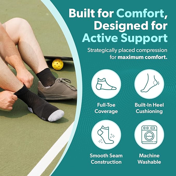 BraceAbility Plantar Fasciitis Socks - Ankle Compression Socks for Foot Pain Relief, Heel Spurs, Achilles Tendonitis, Full-Toe Arch Support Sleeve Socks for Women and Men (1 Pair - S)