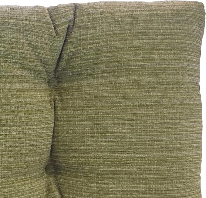 Klear Vu Corner Nook or Piano Seat Omega Non-Slip Tufted Bench Cushion for Indoor Furniture, Entryway Storage, Bay Window, 33 Inches, 11 Green