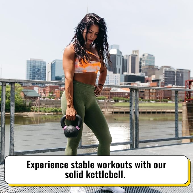 Kettlebell Kings Powder Coated Kettlebell Weights - 9-97 lb Strength Training Kettlebells for Men and Women - Hand Weights Workout Gym Equipment - Weights Set for Home Gym- New