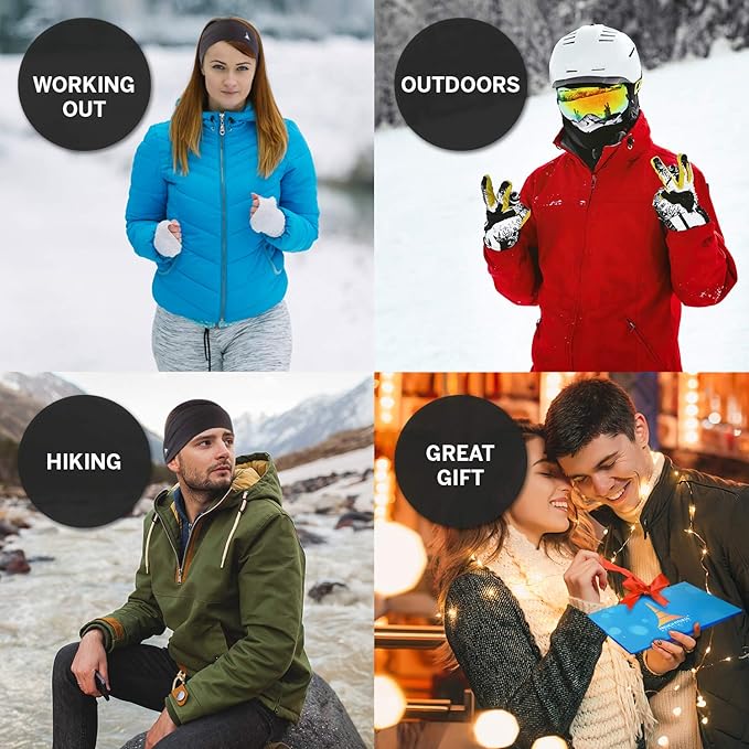 French Fitness Revolution Mens Headband - Guys Sweatband & Sports Headband for Running, Crossfit, Working Out. Versatile