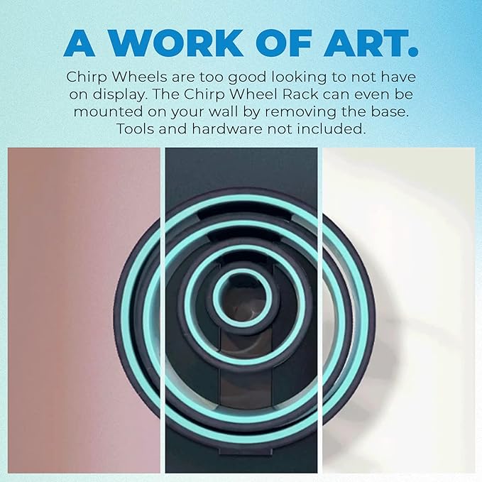 Chirp Wheel Base & Rack - Stable Support and Storage for Deep Tissue Massage Rollers, Reliable Design, Easy Storage, Compatible with All Variants (Chirp Wheels Not Included)