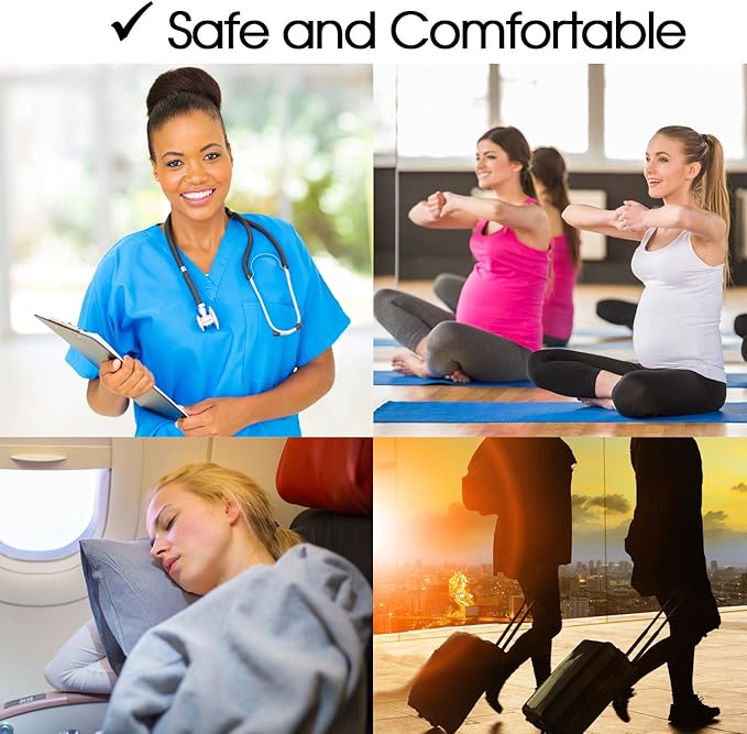 Cotton Compression Socks for Women & Men. 15-20 mmHg Support Knee-High Solid White M/L