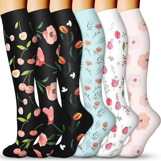 Compression Socks for Women & Men 15-20 mmHg, Best for Medical, Nursing, Running, Athletic, Varicose Veins, Travel