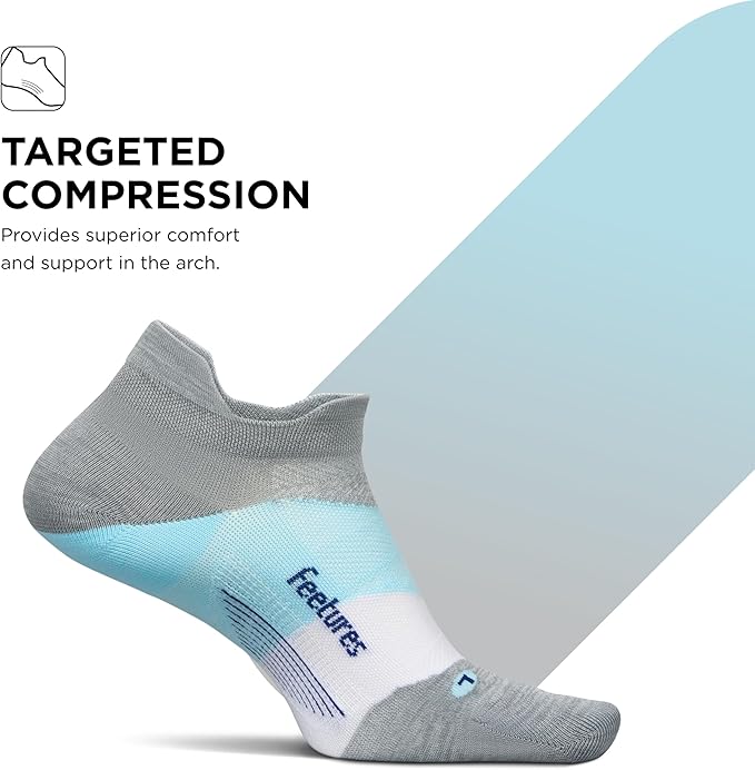Feetures Elite Ultra Light Cushion Ankle Socks - Sport Sock with Targeted Compression