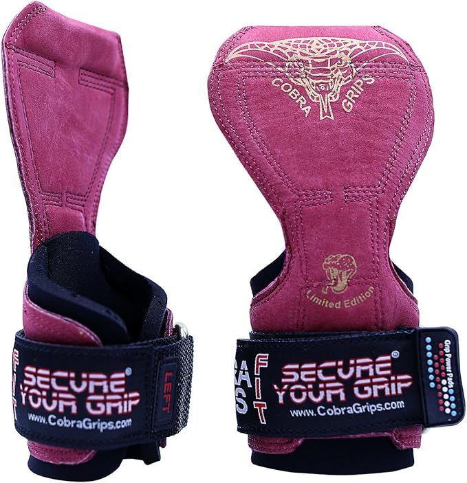 Cobra Grips PRO Weight Lifting Gloves Heavy Duty Straps Alternative Power Lifting Hooks for Deadlifts Adjustable Neoprene Padded Wrist Support Bodybuilding