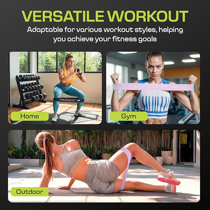 Fabric Resistance Bands for Working Out with 5 Strength Levels - Extra Light to Extra Heavy, Thick Resistance Workout Bands for Legs, Glutes, Hip, Stretching, Strength Training, and Physical Therapy