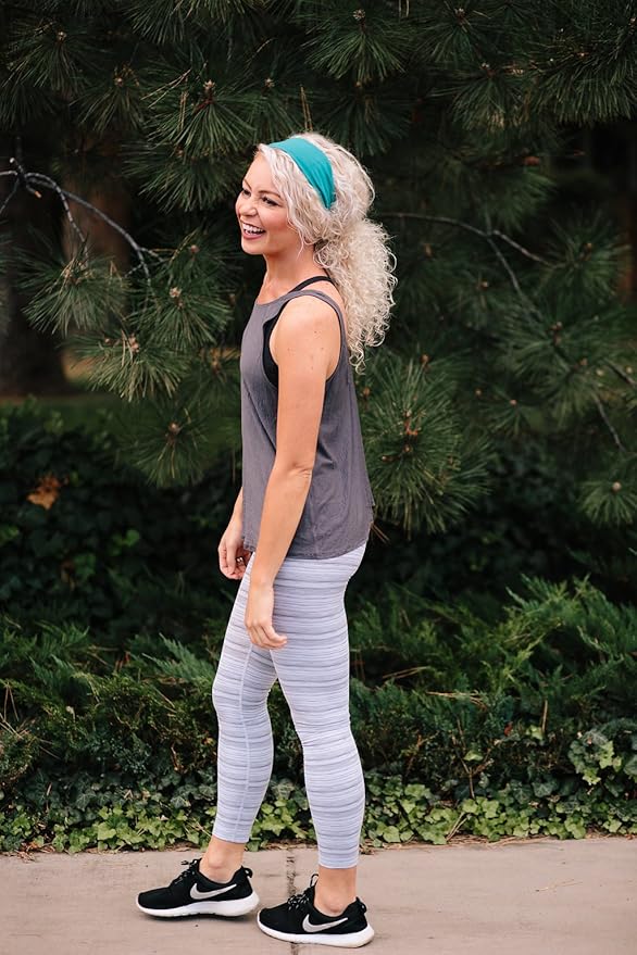 Maven Thread Workout Headbands for Women, 4 inch Thick Wide Non Slip Sweatbands, 2 Pack