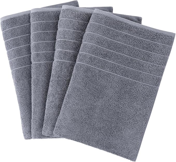 Casa Platino Bath Sheet Towels, 4 Pack 36"x72" 100% Ring Spun Cotton, Lightweight, Absorbent, Quick Dry - Cool Grey