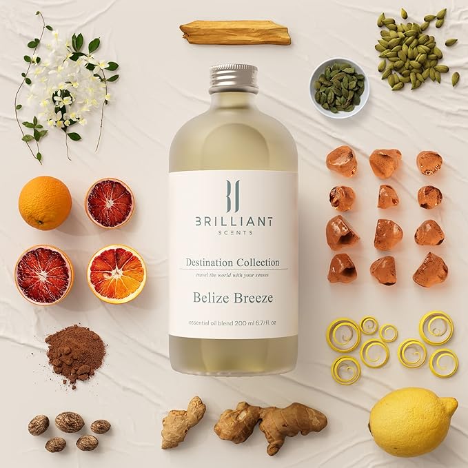 Belize Breeze Scent | Blood Orange, Lemon Peel, Nutmeg | Inspired by: Confidante Hotel | Luxury Home & Business Scent | Fragrance Oil | 200ML
