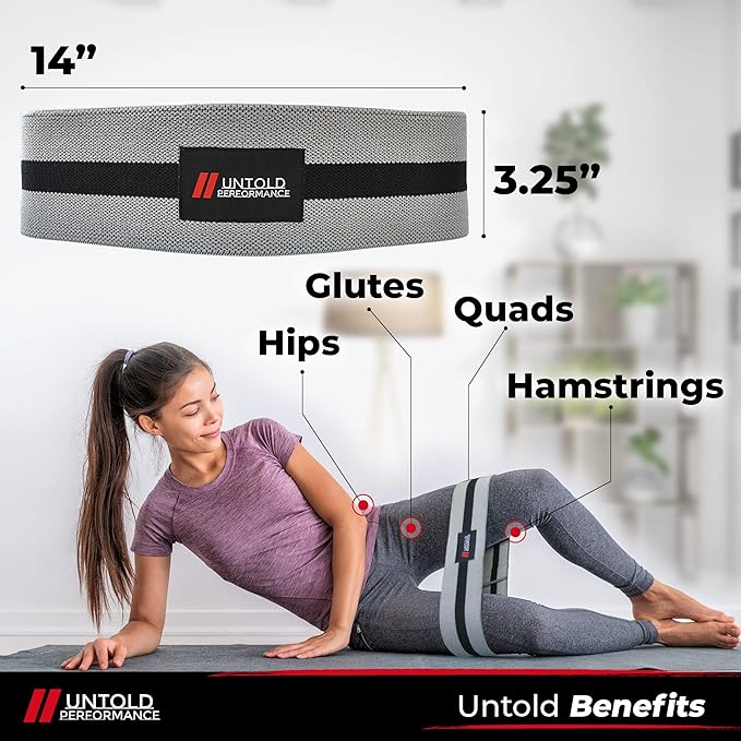 Heavy Resistance Bands - Hip Bands for Working Out, Premium Exercise Bands Resistance, Durable Resistance Bands for Strength, Flexibility & Glute Workouts