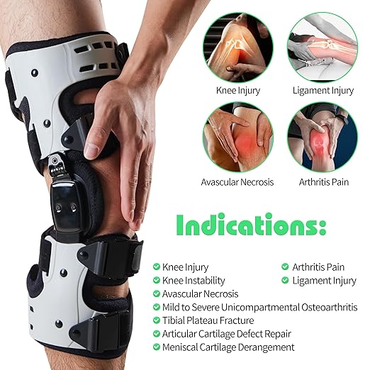 OA Unloader Knee Brace, Medial Unloader Knee Brace for Arthritis Pain Relief, Osteoarthritis, Bone on Bone Knee Joint Pain, Cartilage Defect Repair, Avascular Necrosis and Lateral Degeneration