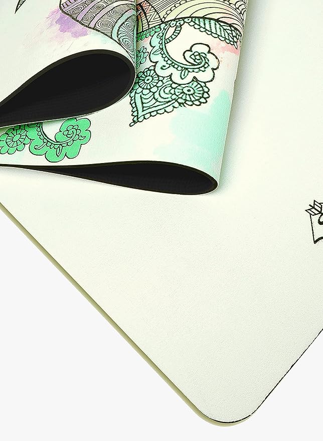 TPE Yoga Mat - Artist Designed, Premium eco friendly mats, Non Slip, Non toxic, Great For Regular & Hot Yoga, Pilates and Workouts (72 inch x 24 inch x 6mm thick)