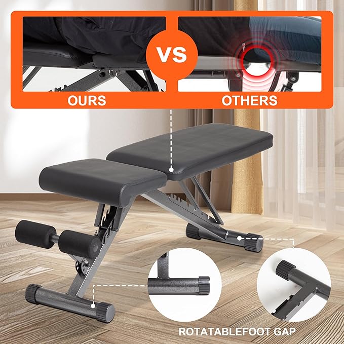 BARWING 2025 Upgraded Adjustable Weight Bench for Home Gym,800LBS,700LBS,Foldable Incline Workout Bench for Full Body Workout Easy Assembly