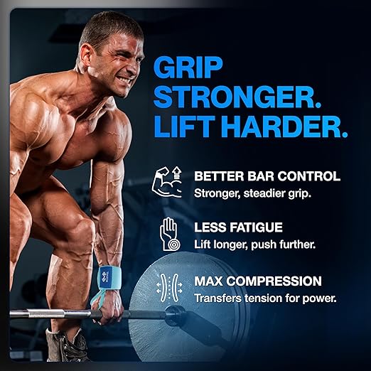 Modvel Adjustable Wrist Wraps for Gym & Lifting – Thick, Breathable Support Straps for Wrist Stability, Comfort & Grip – Ideal for Weight Training, CrossFit & Gym Workouts – Royal Blue (2-Pack)