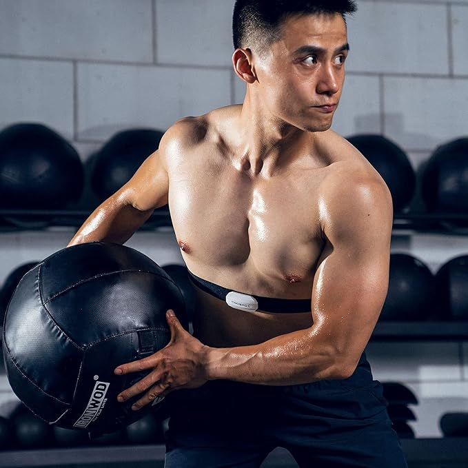 COOSPO Bluetooth Heart Rate Monitor Chest Strap H808S, ANT+ BLE HR Monitor Chest, HRM IP67 Waterproof, 300H Battery Life