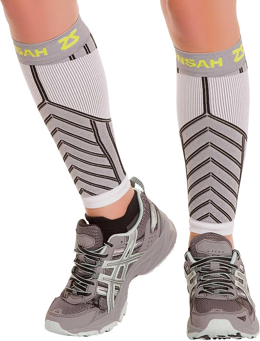 Zensah Running Leg Compression Sleeves - Shin Splint, Calf Compression Sleeve Men and Women