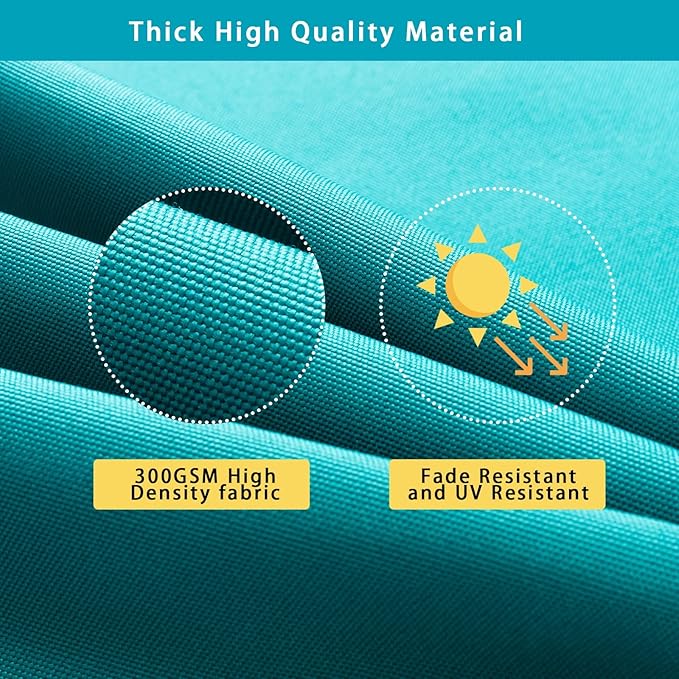 idee-home Outdoor Bench Cushion Waterproof, Bench Cushions for Outdoor Furniture, Patio Porch Swing Replacement Seat Pad with Ties for Garden Backyard, 45 x 18 Inch Peacock Blue