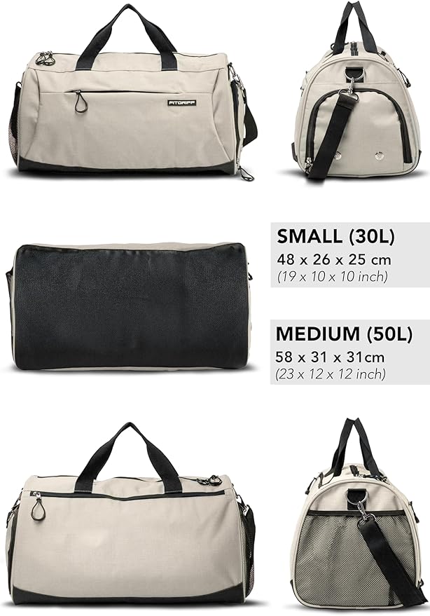 Fitgriff® Gym Bag for Men & Women with Shoe & Wet Compartment - Duffle Bag for Travel, Sports, Fitness & Workout