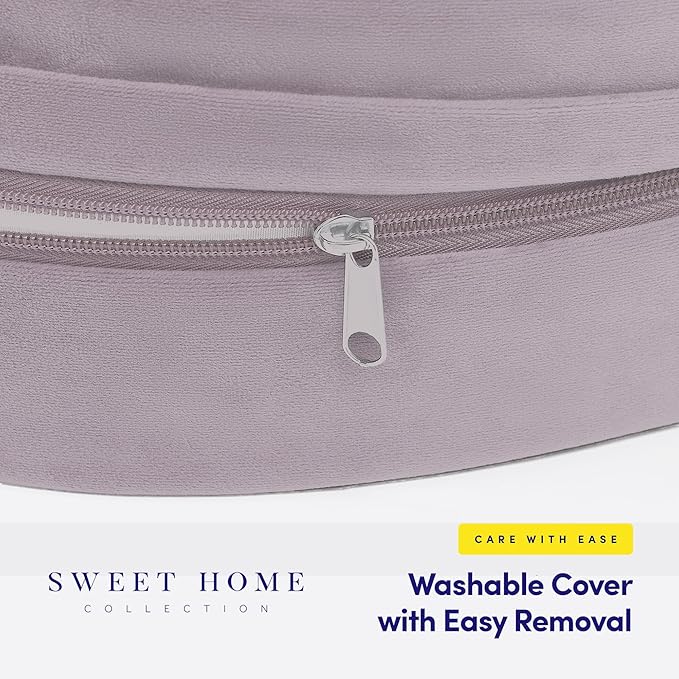 Meditation Cushion Bolster Pillow for Restorative Yoga – Supportive Cushion for Meditation, Pilates, and Relaxation – Filled with Buckwheat Hulls - Removable Cover