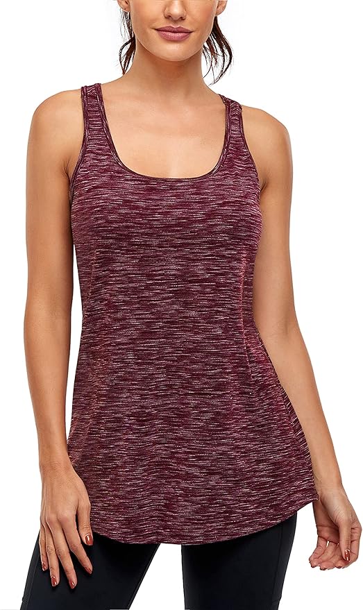 Cestyle Womens Tank Tops with Built in Bras Racerback Yoga Workout Sports Activewear